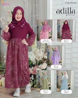 Koleksi Baju Gamis anak LABELLA Terbaru Gamis Adilla