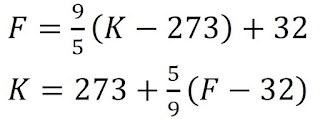 3.   للتحويل من المطلق الى الفهرنهايتي وبالعكس