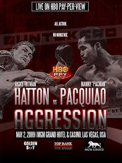 Manny 'Pacman' Pacquiao vs Ricky 'Hitman' Hatton promotional fight posters