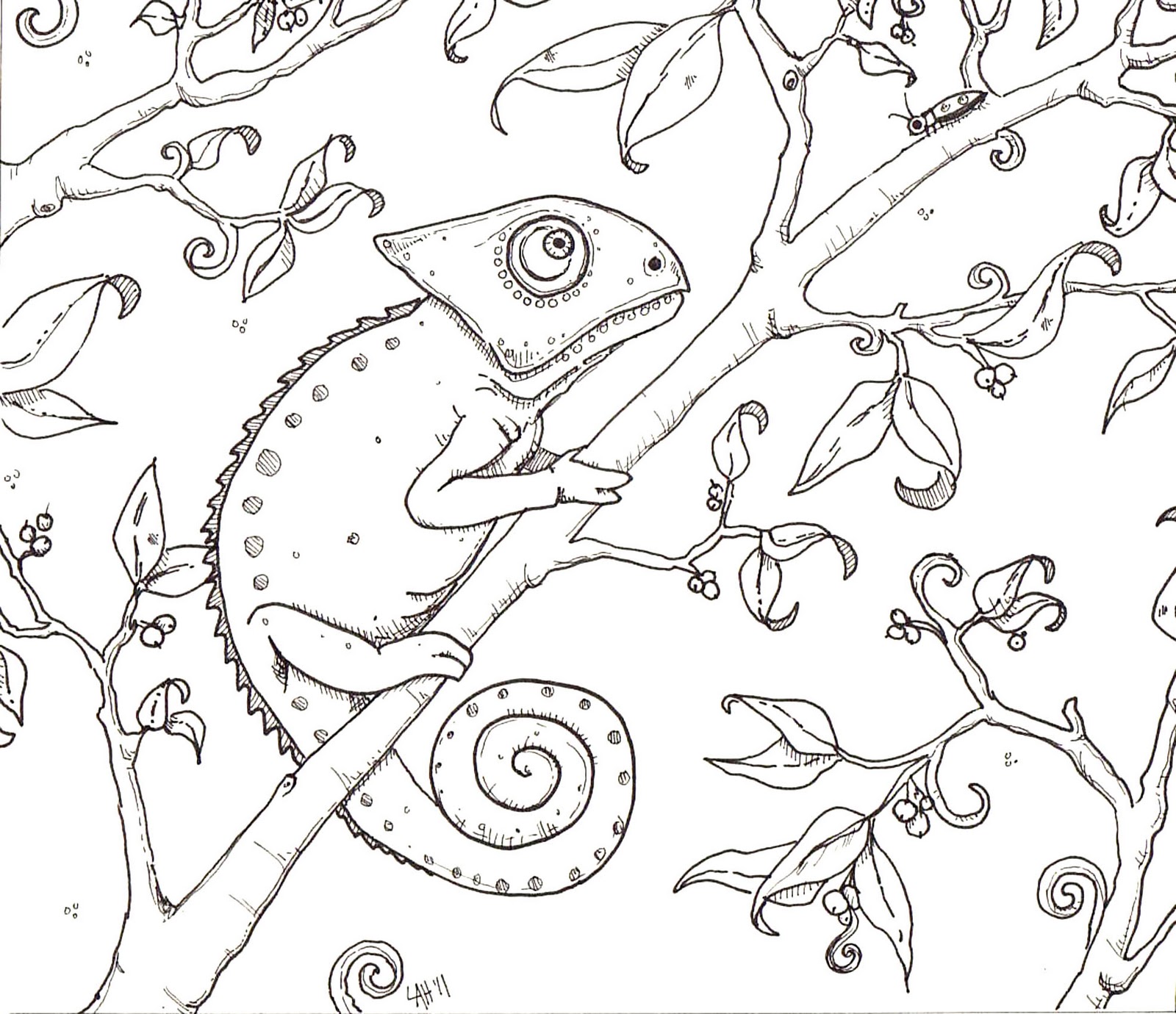 Whimsical chameleon