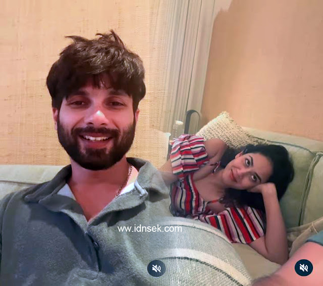 Shahid Kapoor with wife Mira Kapoor in his latest Instagram video.