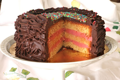 Layer Cake de Vainilla, Frambuesa y Chocolate