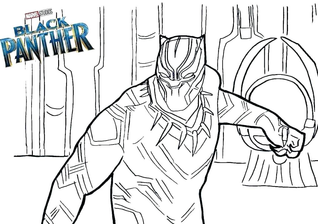 Black Panther In Marvel Coloring Page - Free Printable Coloring Pages