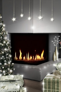 3D Christmas fireplace Wallpapers