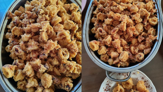 Buat Sotong Goreng Tepung Macam Dekat Kedai Tepi Pantai. Guna Tepung Kanji / Tepung Ubi Untuk Hasil Yang Rangup.