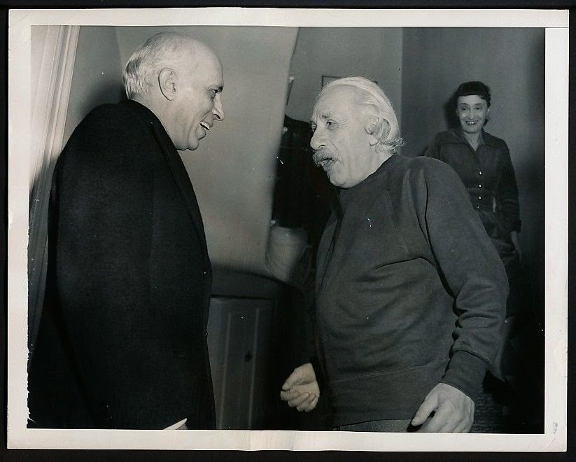 Indian Prime Minister Jawaharlal Nehru with Scientist Albert Einstein - 1949