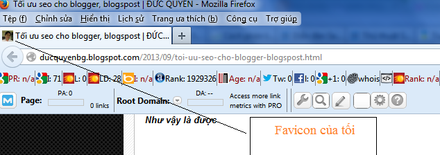 cách tạo favicon cho blogger