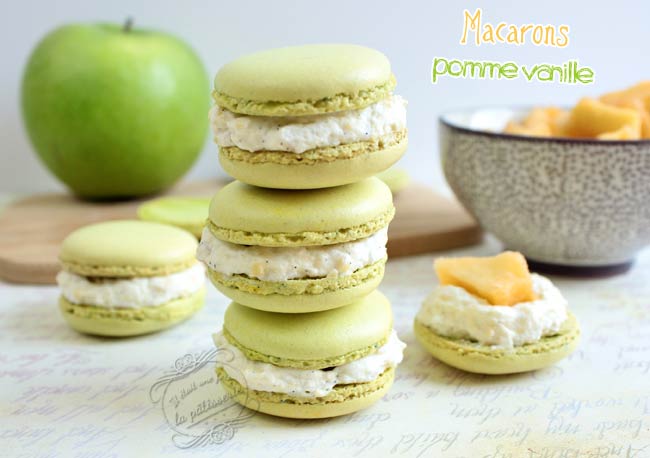 macaron pomme vanille