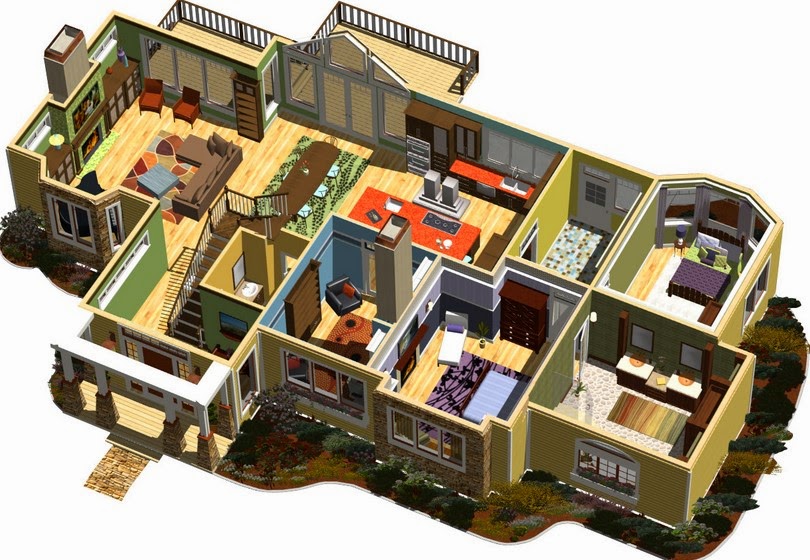  Desain  Rumah  Minimalis 1 Lantai 5  Kamar  Gambar Foto 