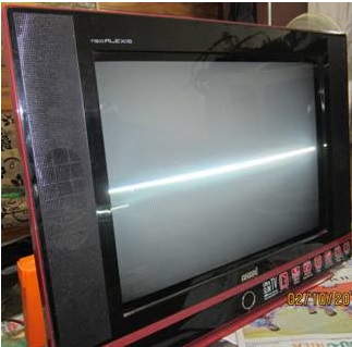 Layar Tv Bergaris Horizontal