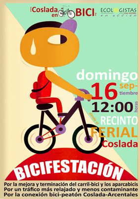 Bicifestación en Coslada, domingo 16 de septiembre