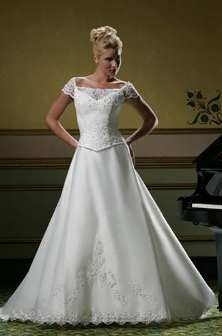 Label Cap Sleeve Wedding Dresses