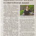 Asbestos cancer survivor in international award article