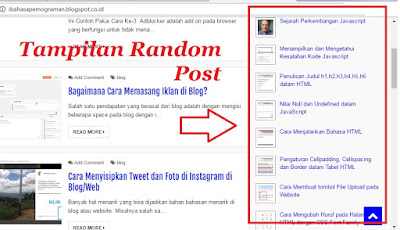 cara menampilkan random post pada blog, script random post