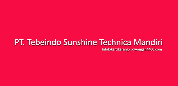 Lowongan Kerja PT. Tebeindo Sunshine Technica Mandiri Cikarang