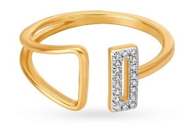 14kt Yellow Gold Diamond Finger Ring