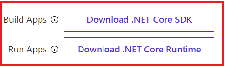 ASP.NET Core Environment Setup - Downloading .NET Core SDK and Run Time