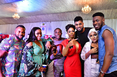 Photos: Tboss, Bisola, Debby Rise, Gifty, Soma, Coco Ice, Bassey, Kemen, Daddy Showkey, Olumide Owuru at the live viewing of Big Brother Naija Season 3