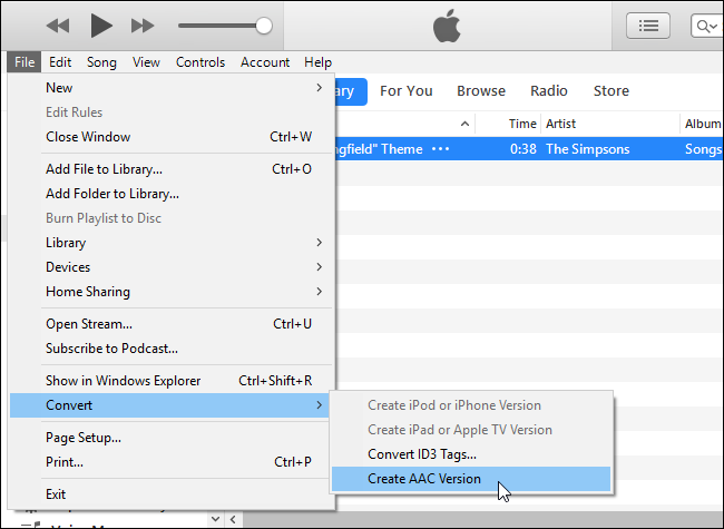 Convertire file ACC itunes per suoneria iphone