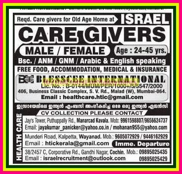 Israel Job Vacancies - Free food & Accommodation