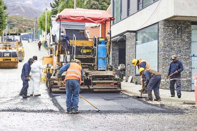 Repavimentación de diferentes calles en Ushuaia