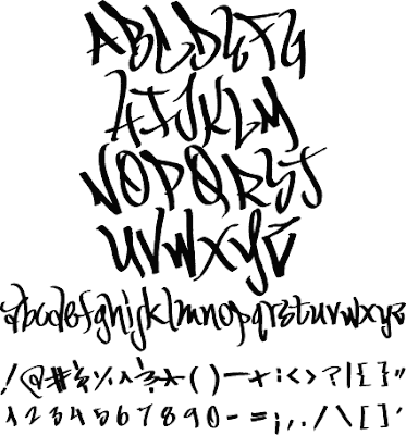Tribal DEJAvu Alphabet Graffiti Combination Letters A Z Plus Number