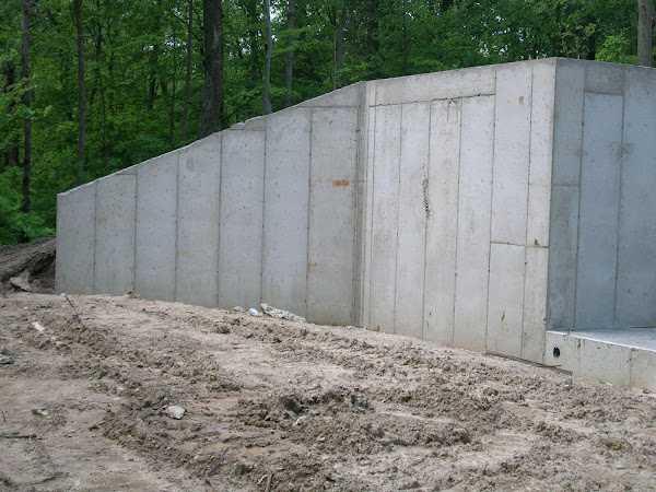 Left side retaining wall