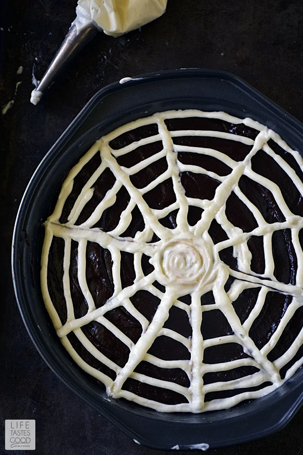 Spiderweb Brownies | by Life Tastes Good #LTGrecipes