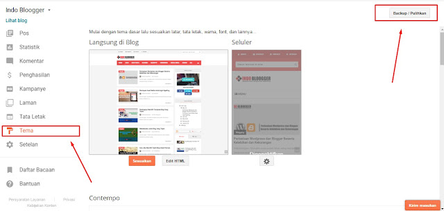 mengganti template blogger