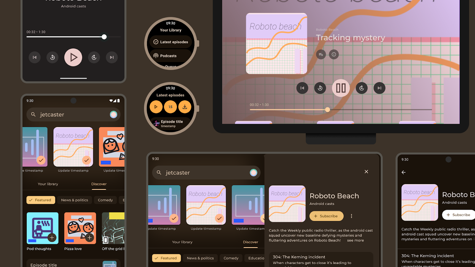 A sample of Compose across screens: Jetcaster