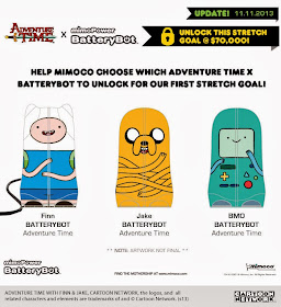 Adventure Time BatteryBot Designer Battery Back-up Mini Figures by Mimoco