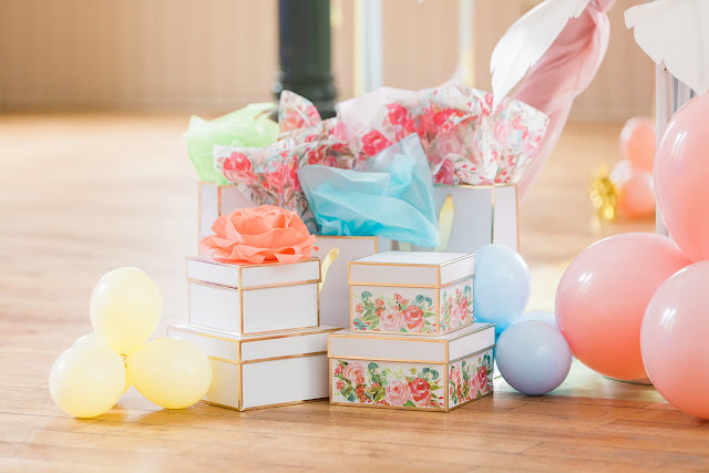 wedding and party decor inspiration using gift boxes | Creative Bag and Historia Wedding and Event Planning