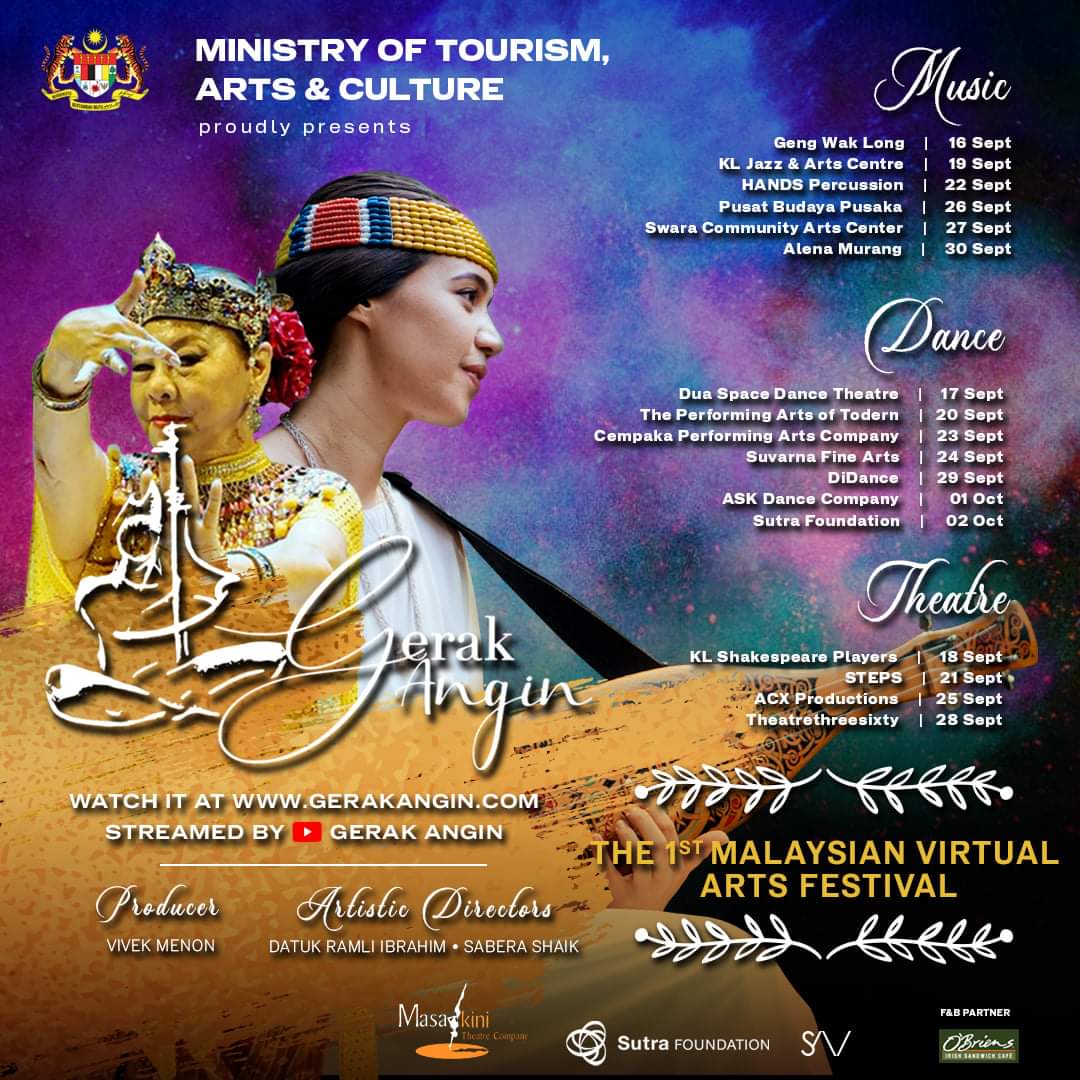 Festival Gerak Angin Festival Seni Budaya secara maya/digital pertama di Malaysia dibawakan oleh MOTAC