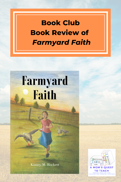 A Mom's Quest to Teach logo; Book Club: Book Review of Farmyard Faith; book cover
