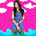 Anushka Sharma in Blue Banarasi Collar Neck Salwar Kameez