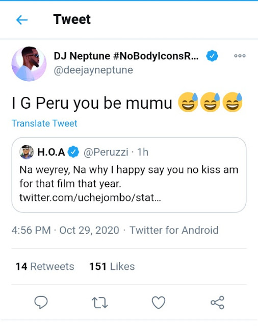 ‘Peruzzi You Be Mumu’ - DJ Neptune Gets Back At Singer For Dissing Desmond Elliot