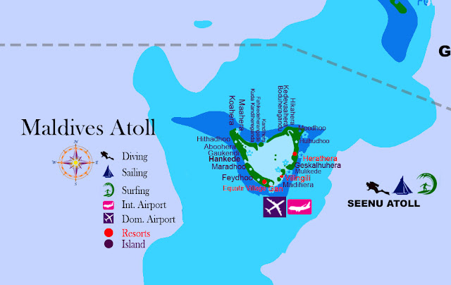 Maldives atoll Addu atoll, maldives map