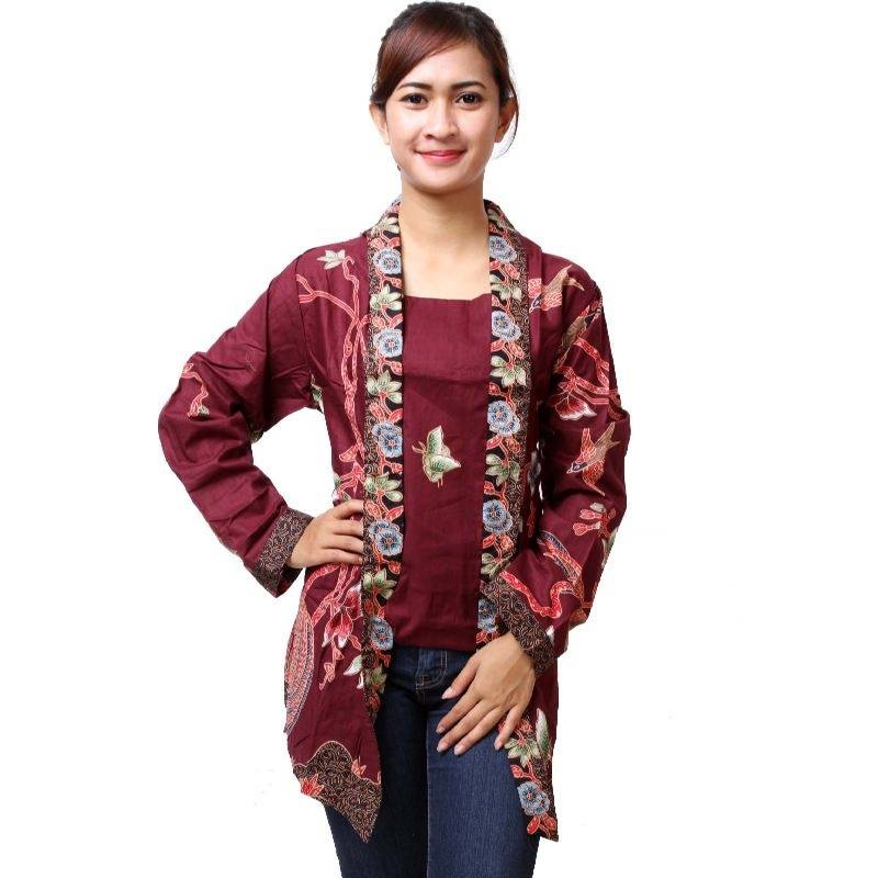 50 Model Baju Batik Wanita Kombinasi 2019 yang Mempesona 