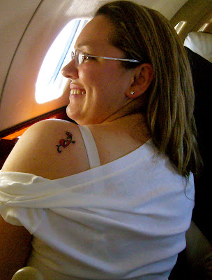 And here is my other sister-in-law, with basically the same tattoo design 