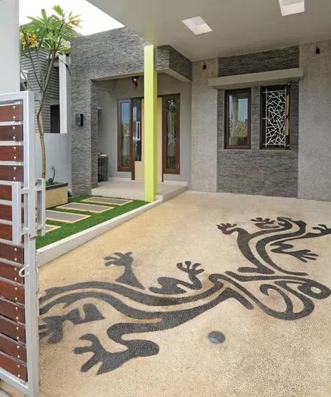 Beragam Pilihan Motif Lantai Carport Unik