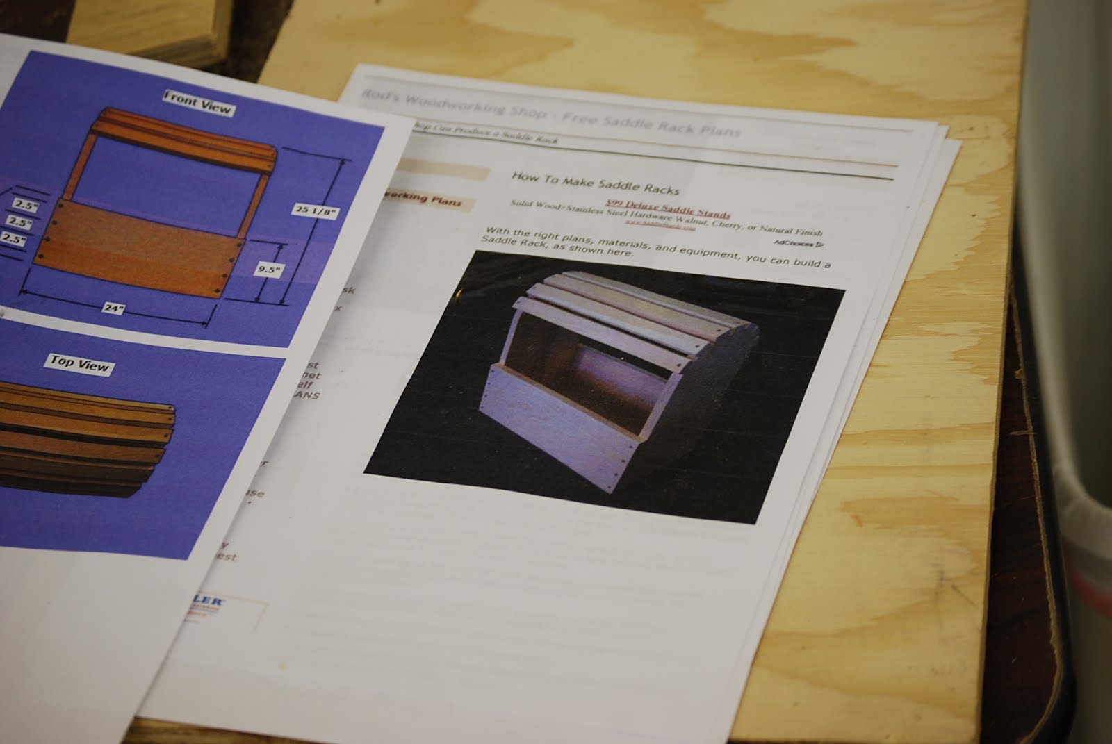 wooden saddle rack plans