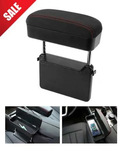 Portable Armrest for Car with Wireless Mobile Charging