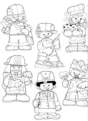 Desenhos de profissões para colorir e imprimir