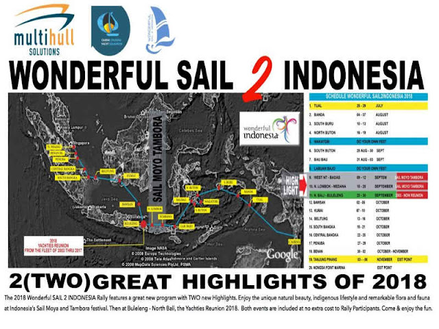 Wonderful Sail Indonesia (WSI 2018) Ciptakan Jalur Rali Yacht Terbaik di Dunia