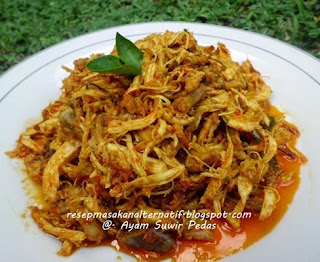 Resep Ayam Suwir Bumbu Pedas Enak