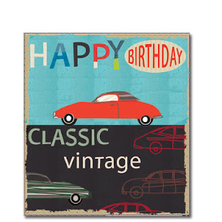 red car classic vintage men's cards liz and pip ltd