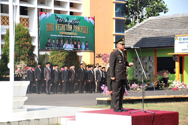 Letkol Czi. Yuli Hartanto, S.E., menjadi inspektur upacara peringatan Hari Kesaktian Pancasila Minggu 1 Oktober 2023
