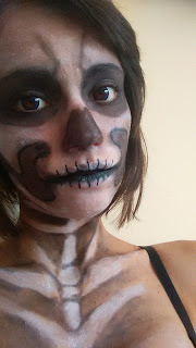 body painting, donuth, channel, skull, ideas kawaii, maquillaje, make-up, corset, 