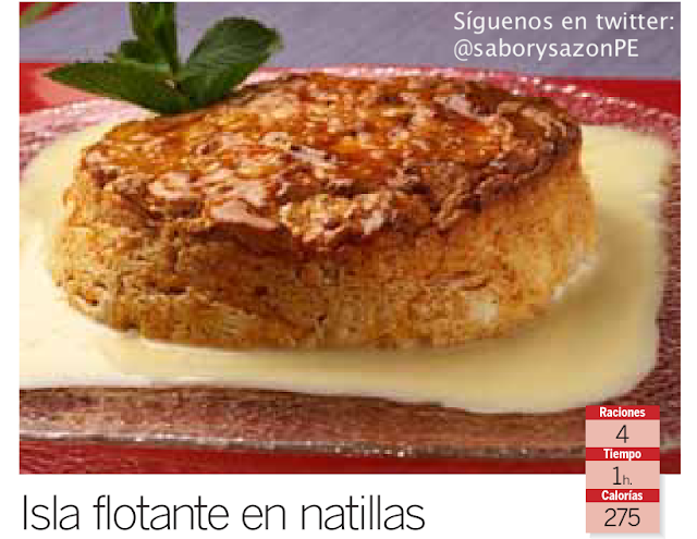 Postre : Isla flotante en natillas - Receta - Recipes - elpostreperuano.blogspot.com