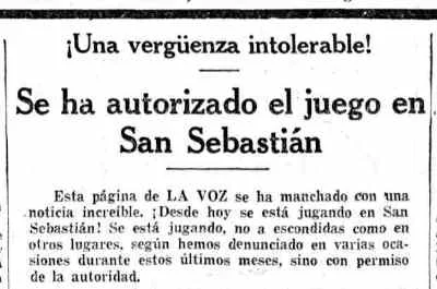 Denuncia del escándalo del Estraperlo en el periódico La Voz